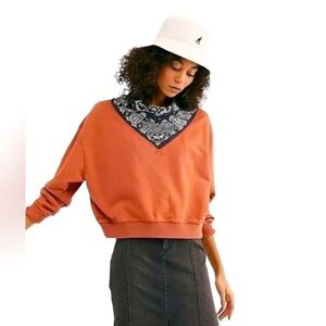 Free People James Bandana sweatshirt pullover